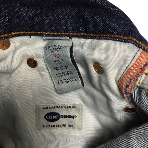 True Grit Whiskey Slim Straight Jeans‎ Button Fly Cone Denim Pants Men's 30 x 34 - Picture 4 of 11